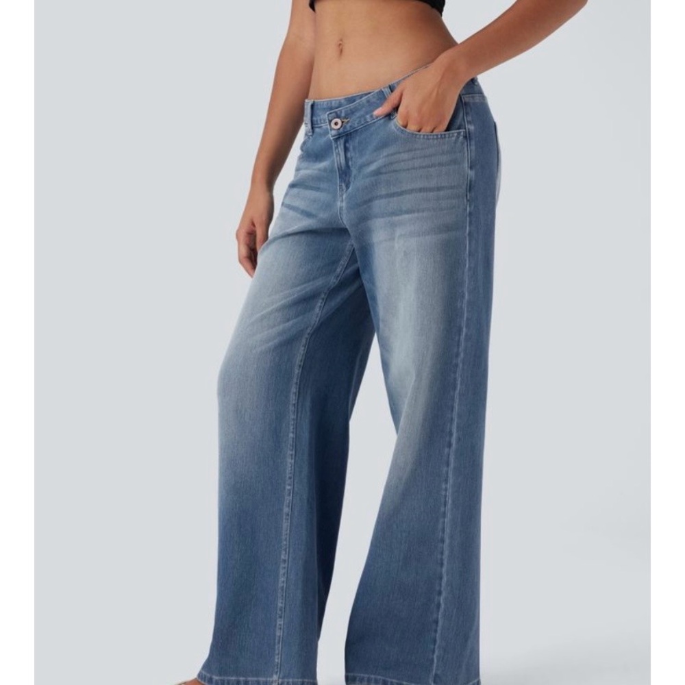 HALARA Flex asymmetrical  low rise baggy jeans - Picture 4 of 14